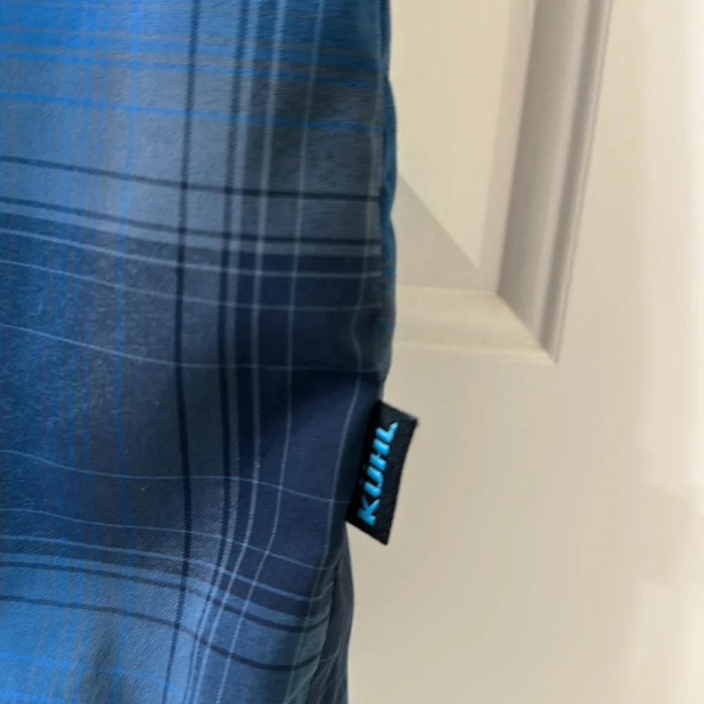 Kuhl Blue Casual Button Down Shirt with Plaid Pattern - Picture 3 of 8